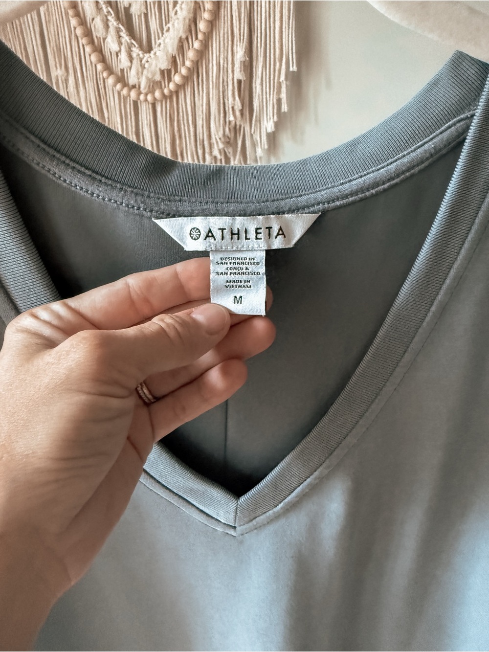 Athleta Seasoft V-neck Sweatshirt - Slate - Picture 2 of 3